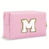 Preppy Chenille Letter Makeup Bag