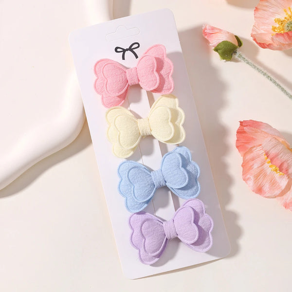 4pcs/set Cute Handmade Butterfly Hair Clips