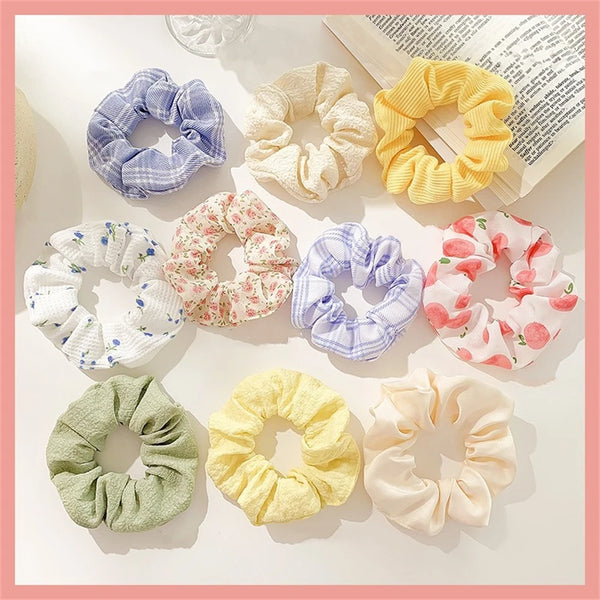 5Pcs Satin Elastic Hair Scrunchies