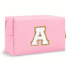 Preppy Chenille Letter Makeup Bag