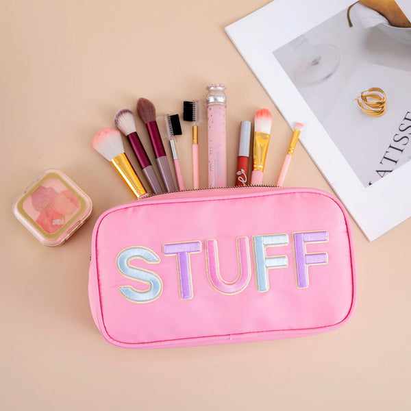 Personalized Preppy Patch Makeup Bag