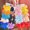 Cute Solid Ribbon Bow Hair Clips