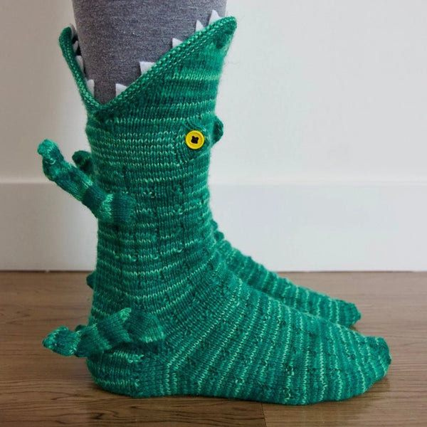 Knit Crocodile Winter Warm Socks