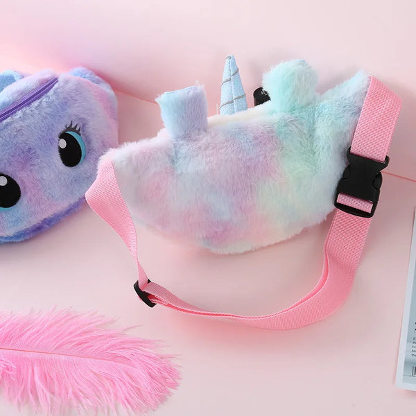 Plush Unicorn Waist Bag for Kids