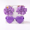 3Pcs Kids Hair Clips & Sunglasses Set