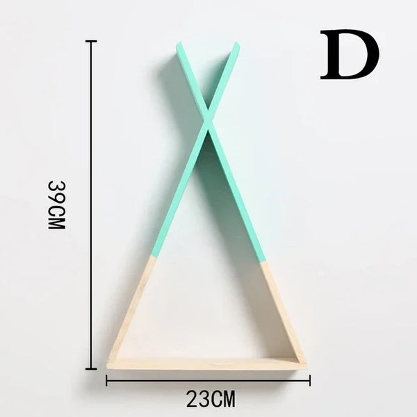 Nordic Wooden Trigon Shelf