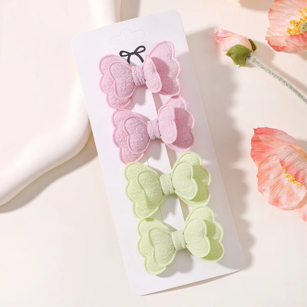 4pcs/set Cute Handmade Butterfly Hair Clips