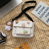 Cute Small Canvas Bag with Pendant