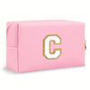 Preppy Chenille Letter Makeup Bag