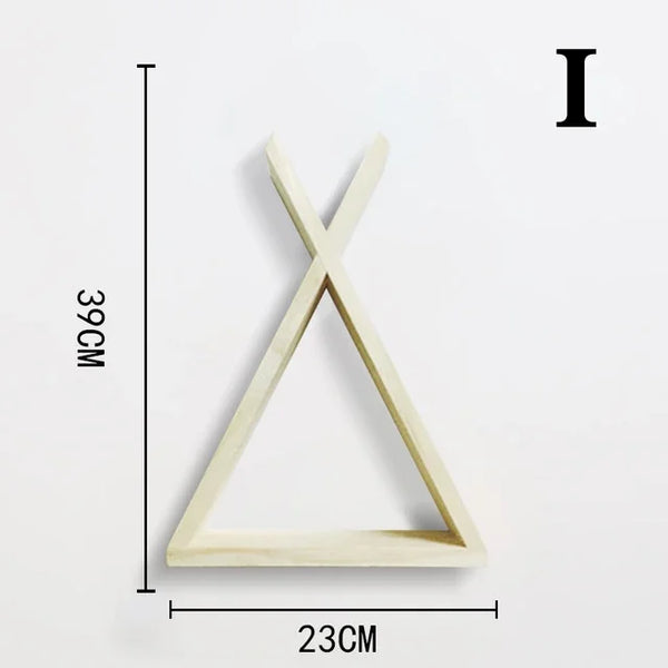 Nordic Wooden Trigon Shelf