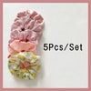 5Pcs Satin Elastic Hair Scrunchies
