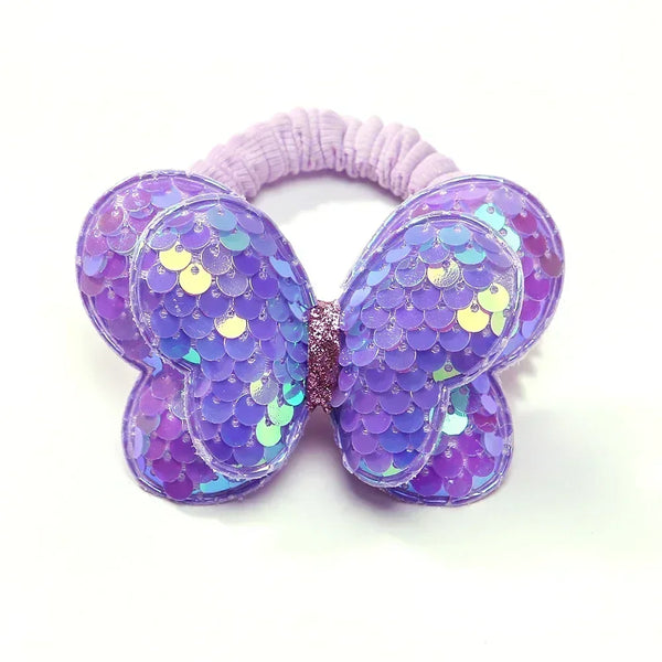 2Pcs Flower Bow Kids Hair Ties