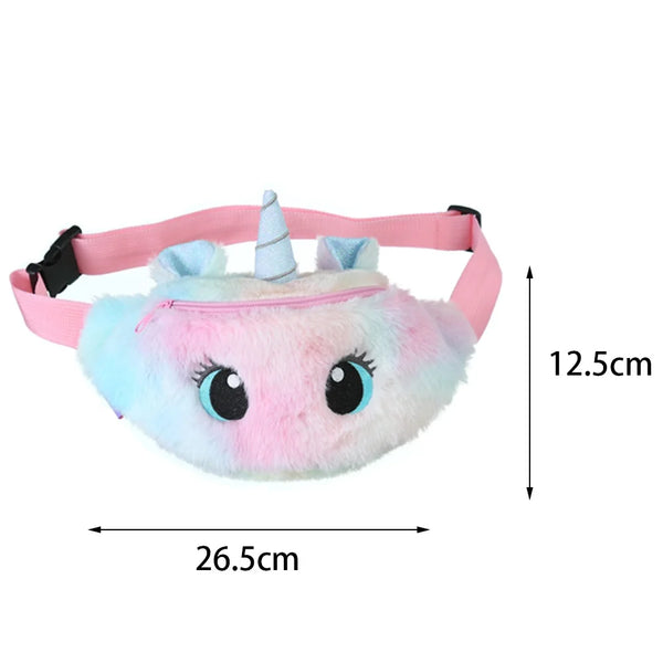 Plush Unicorn Waist Bag for Kids