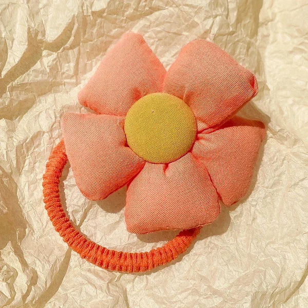 2Pcs Flower Bow Kids Hair Ties