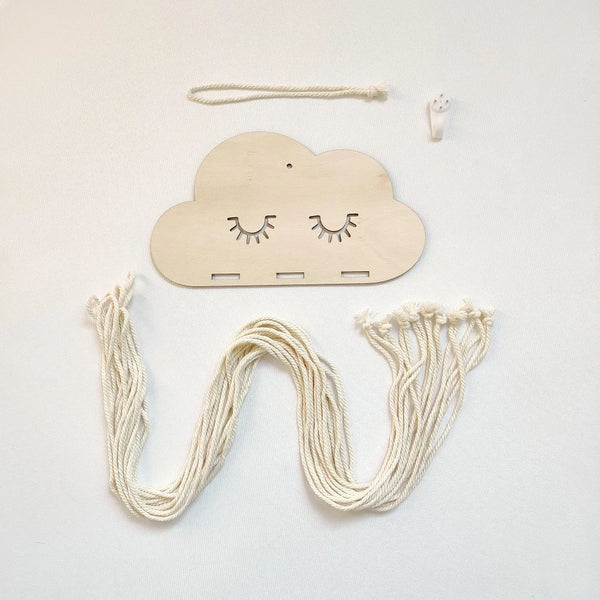 Solid Wood Cloud Hairpin Storage