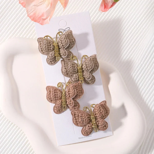 4pcs/set Cute Handmade Butterfly Hair Clips