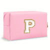Preppy Chenille Letter Makeup Bag