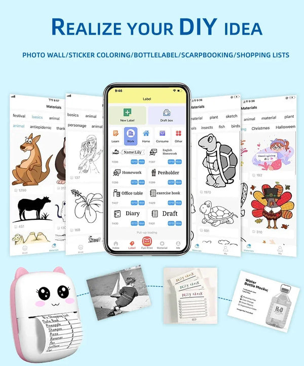 Mini Cat Print Bluetooth Printer