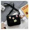 Cute Small Canvas Bag with Pendant