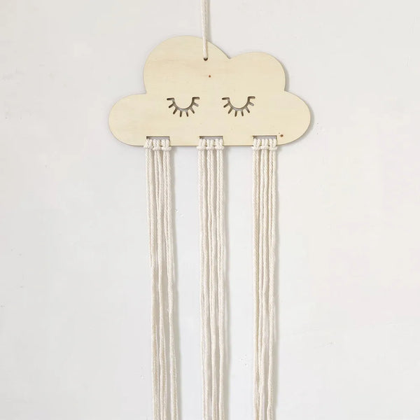 Solid Wood Cloud Hairpin Storage