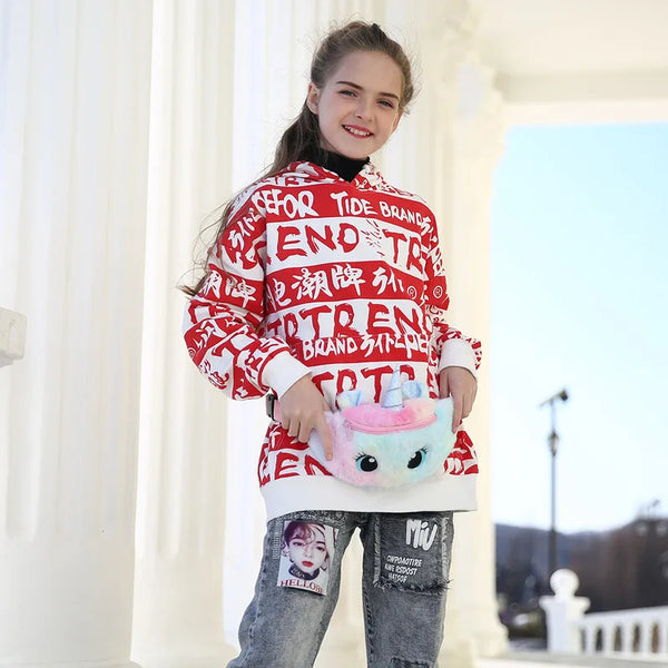 Plush Unicorn Waist Bag for Kids