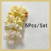 5Pcs Satin Elastic Hair Scrunchies