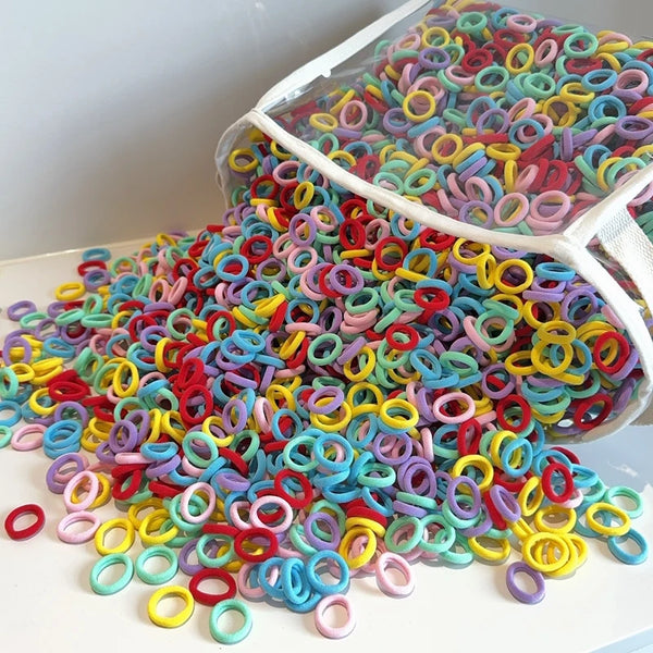 50Pcs Colorful Elastic Hair Ties
