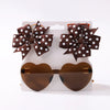 3Pcs Kids Hair Clips & Sunglasses Set
