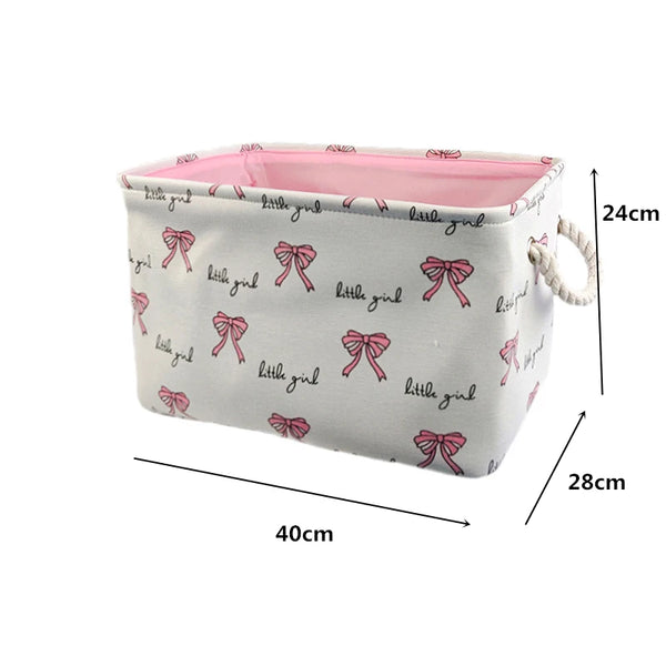 Pink Foldable Laundry Basket