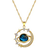 Luxury Zircon Moon Pendant Necklace