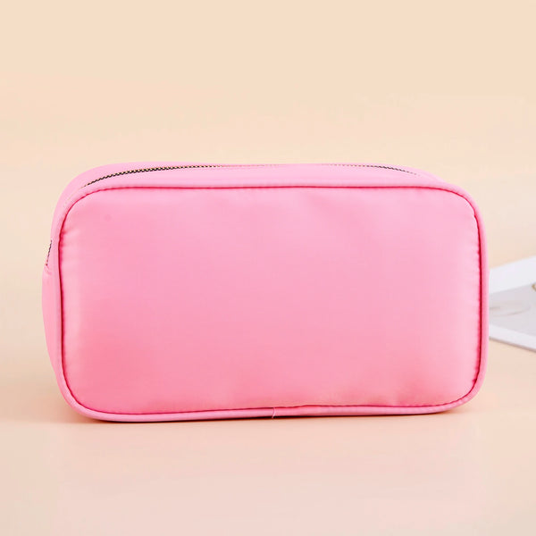 Personalized Preppy Patch Makeup Bag