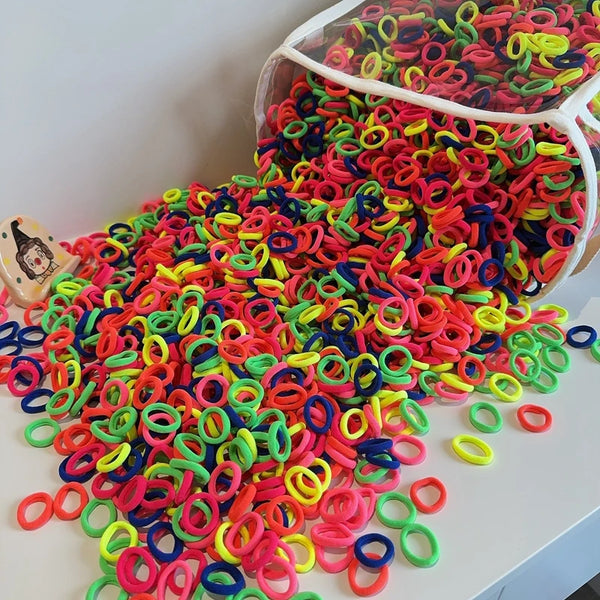 50Pcs Colorful Elastic Hair Ties