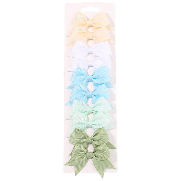 Cute Solid Ribbon Bow Hair Clips