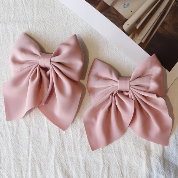 5Pcs Elegant Satin Bow Hair Clips