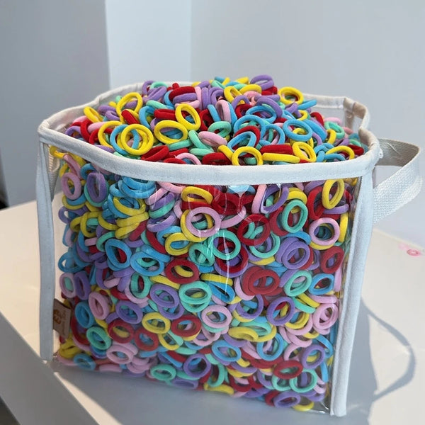 50Pcs Colorful Elastic Hair Ties