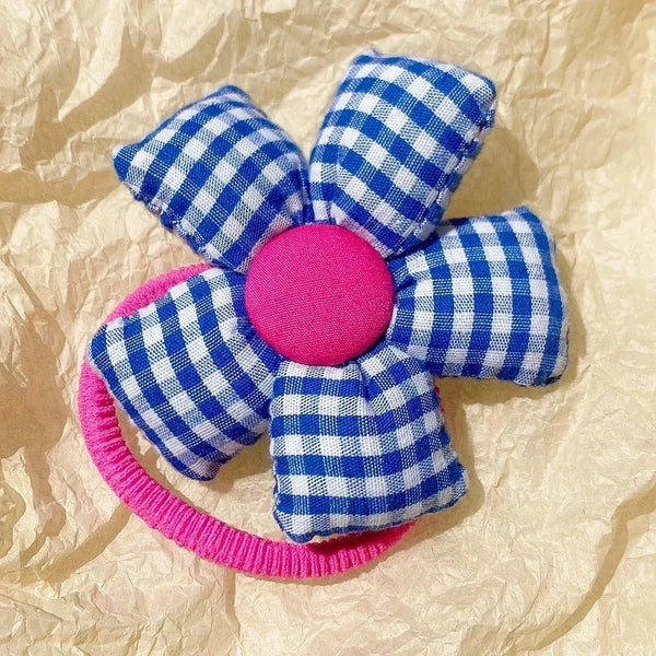 2Pcs Flower Bow Kids Hair Ties