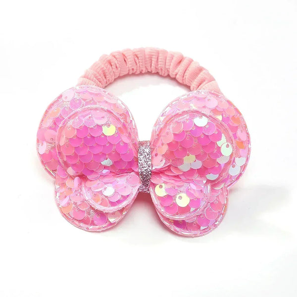 2Pcs Flower Bow Kids Hair Ties