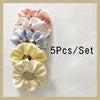 5Pcs Satin Elastic Hair Scrunchies