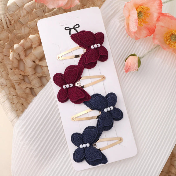 4pcs/set Cute Handmade Butterfly Hair Clips