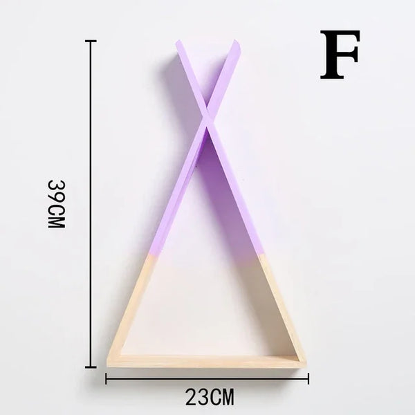Nordic Wooden Trigon Shelf