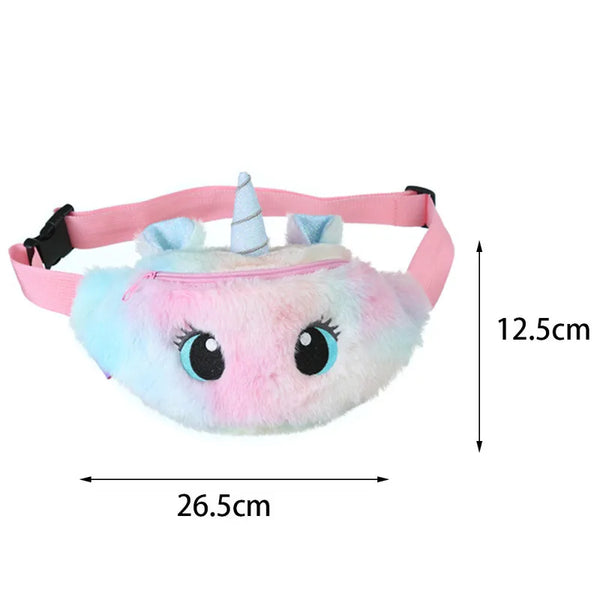 Plush Unicorn Waist Bag for Kids