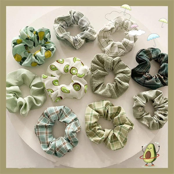 5Pcs Satin Elastic Hair Scrunchies