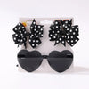3Pcs Kids Hair Clips & Sunglasses Set