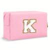 Preppy Chenille Letter Makeup Bag