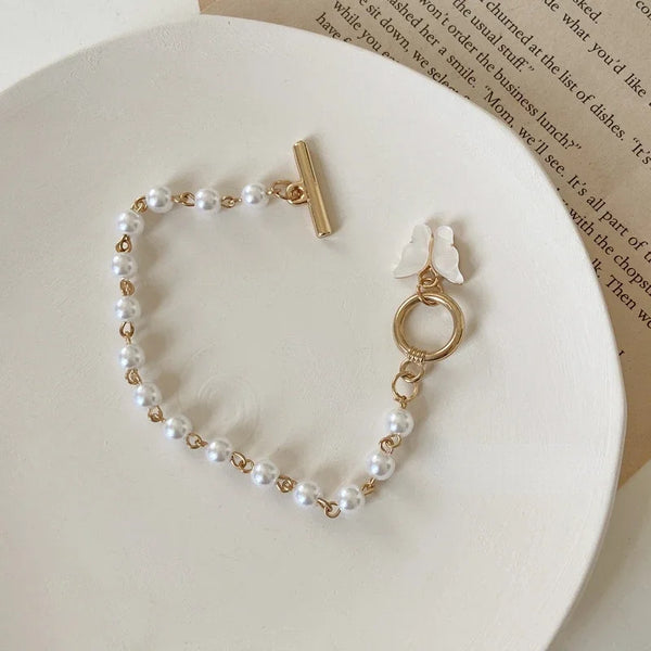 Fashion Butterfly Pearl Bracelet