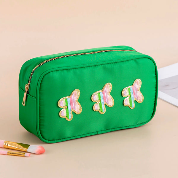 Personalized Preppy Patch Makeup Bag
