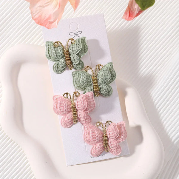 4pcs/set Cute Handmade Butterfly Hair Clips