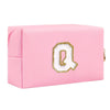Preppy Chenille Letter Makeup Bag