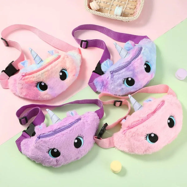 Plush Unicorn Waist Bag for Kids