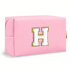 Preppy Chenille Letter Makeup Bag